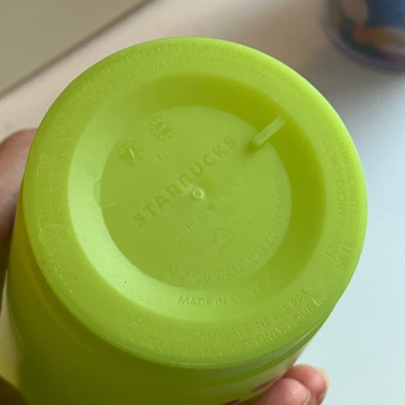 Starbucks 2021 Spring 16 oz. tumbler Easter rabbit sparkle floral & green cup - Picture 9 of 9